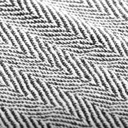 vidaXL Throw Cotton Herringbone 125x150 cm Navy Blue