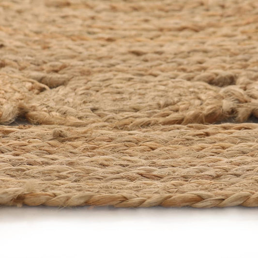 vidaXL Area Rug Braided Design Jute 90 cm Round