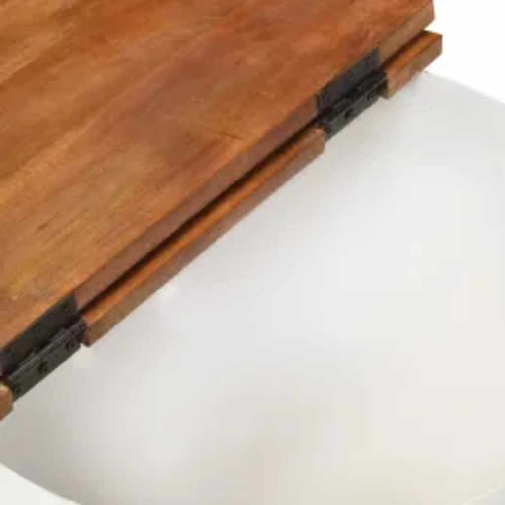 245258 vidaXL Coffee Table Solid Reclaimed Wood White Bowl Shape