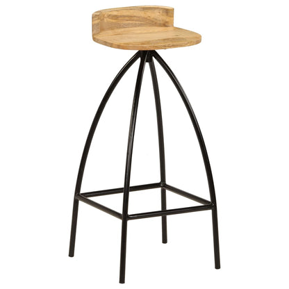 vidaXL Bar Chairs 2 pcs Solid Mango Wood