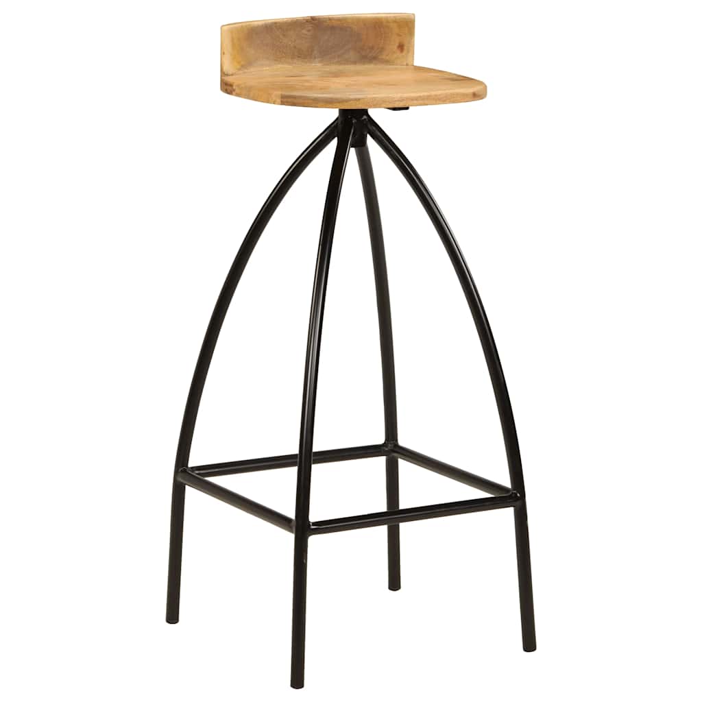 vidaXL Bar Stools 2 pcs Solid Mango Wood
