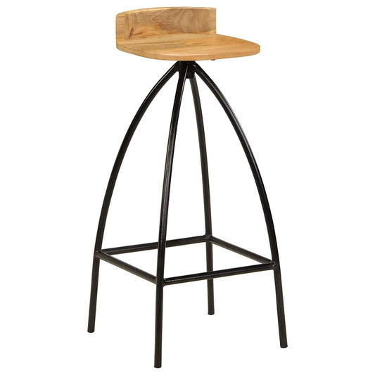 vidaXL Bar Stools 2 pcs Solid Mango Wood