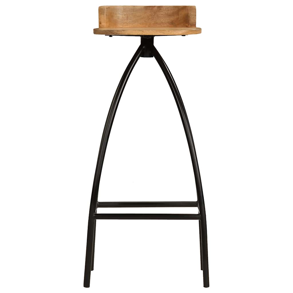 vidaXL Bar Stools 2 pcs Solid Mango Wood
