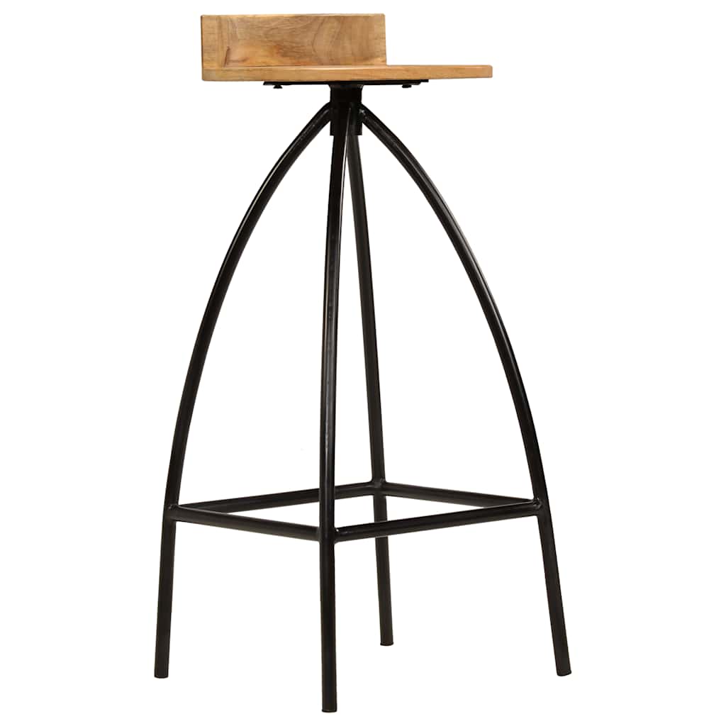 vidaXL Bar Stools 2 pcs Solid Mango Wood