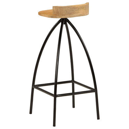 vidaXL Bar Stools 2 pcs Solid Mango Wood
