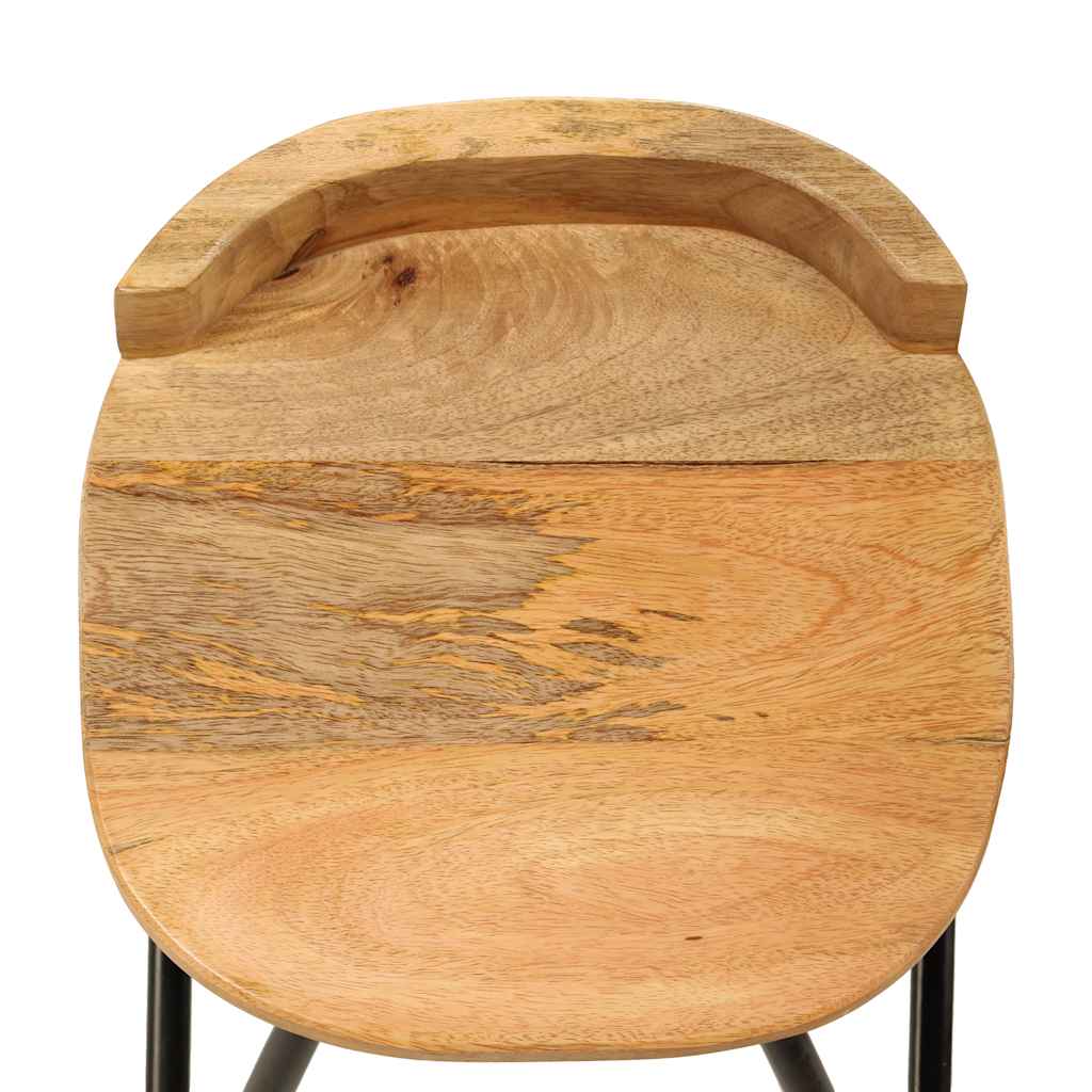 vidaXL Bar Stools 2 pcs Solid Mango Wood