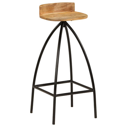 vidaXL Bar Stools 2 pcs Solid Mango Wood