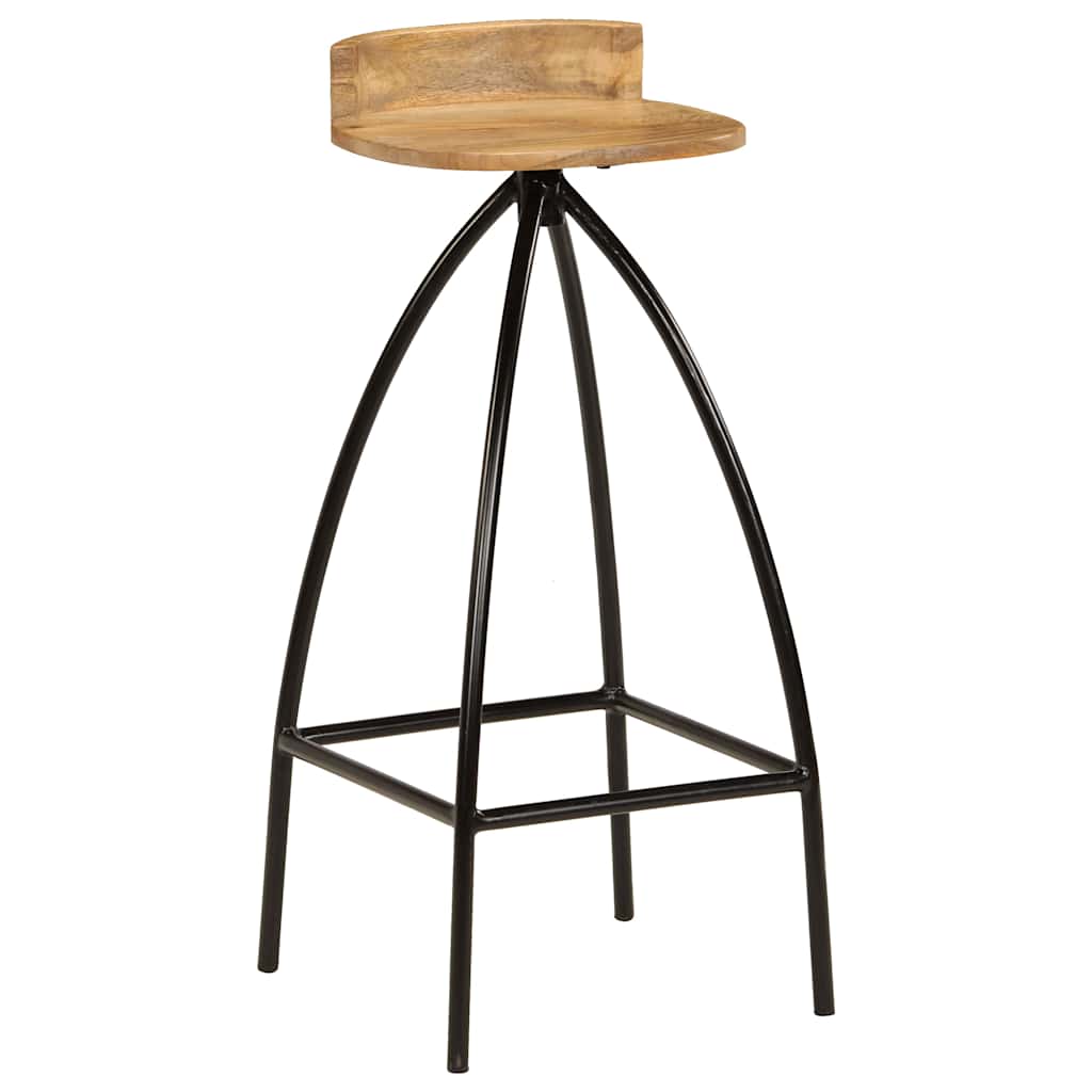 vidaXL Bar Stools 2 pcs Solid Mango Wood