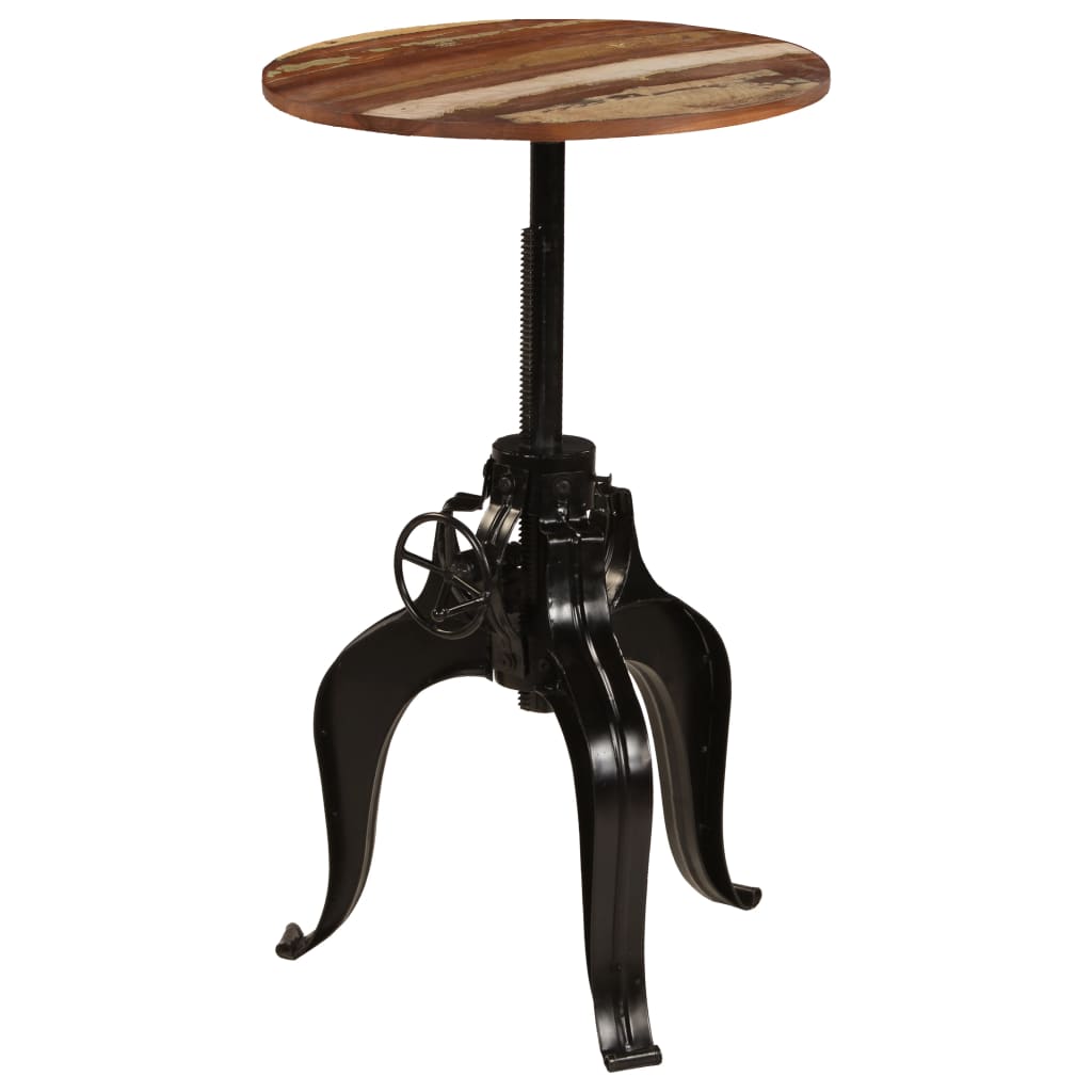 vidaXL Bar Table Solid Reclaimed Wood 60x(76-110) cm