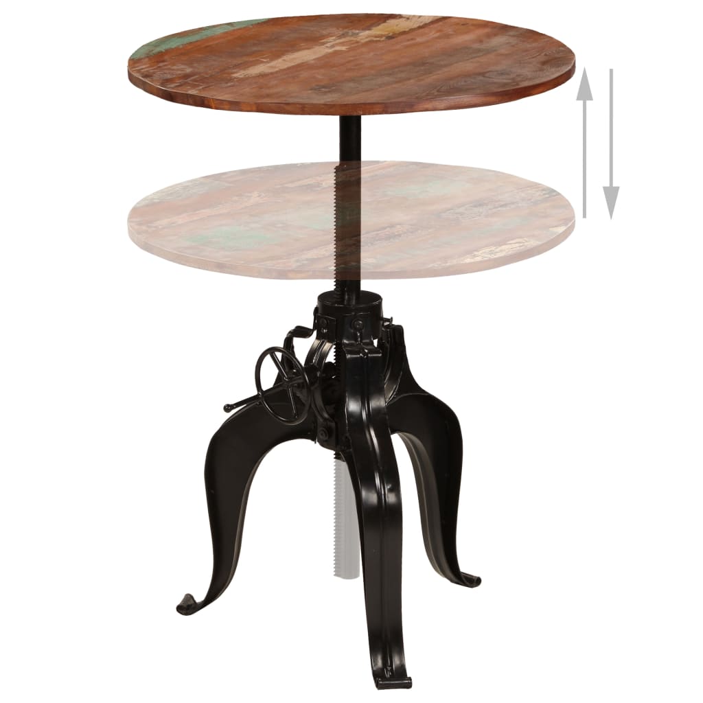 245269 vidaXL Bar Table Solid Reclaimed Wood 75x(76-110) cm
