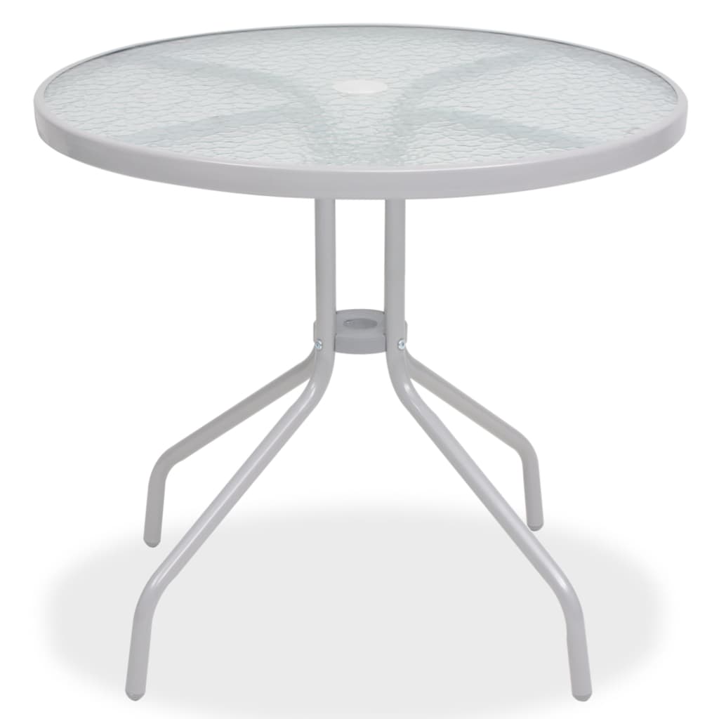 vidaXL 6 Piece Outdoor Dining Set Steel and Textilene Grey