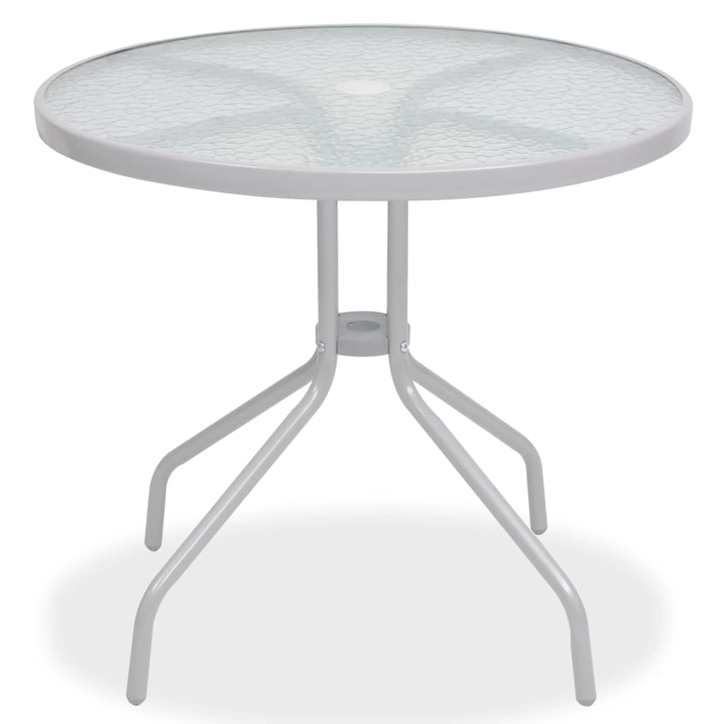 43785 vidaXL 6 Piece Outdoor Dining Set Steel and Textilene Grey