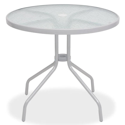 43785 vidaXL 6 Piece Outdoor Dining Set Steel and Textilene Grey