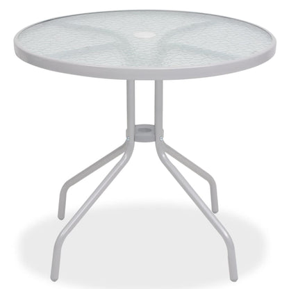 vidaXL 6 Piece Outdoor Dining Set Steel and Textilene Grey