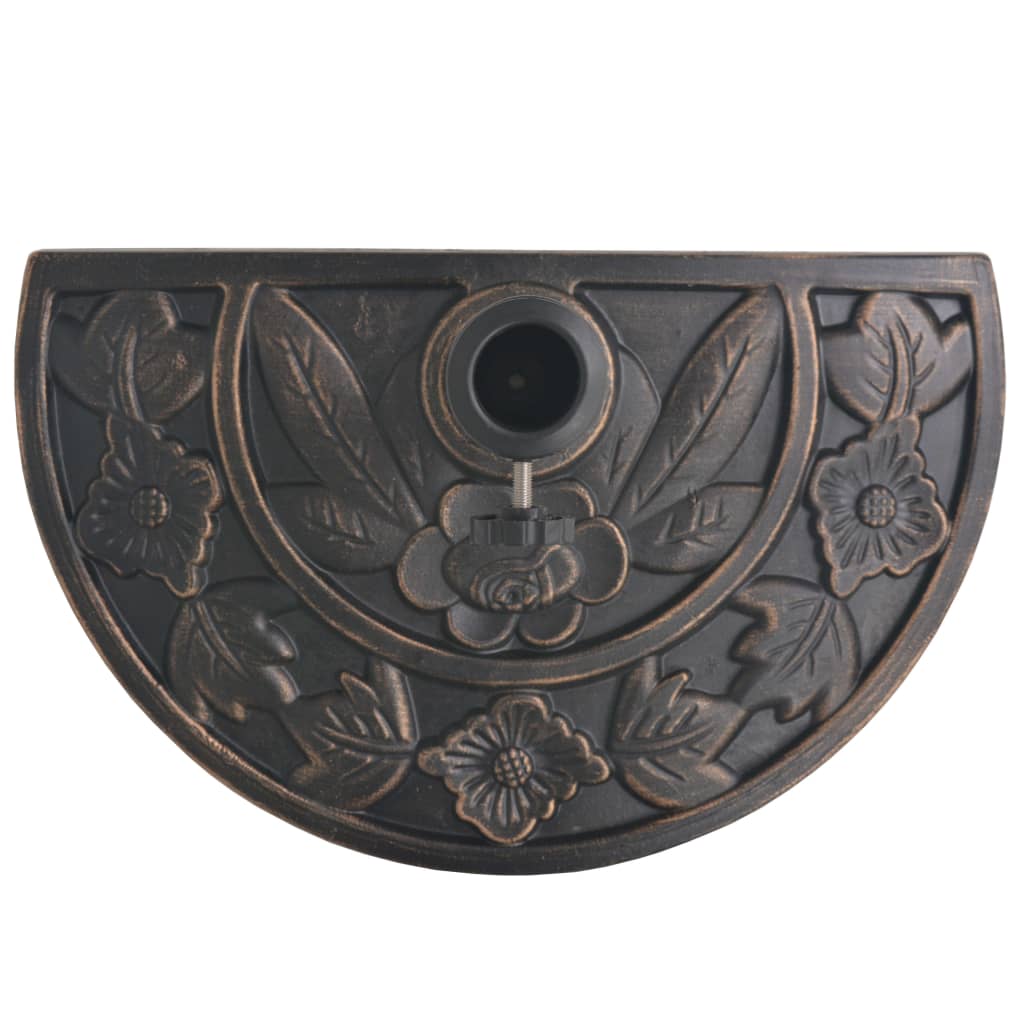 vidaXL Parasol Base Resin Half Round Bronze 9 kg
