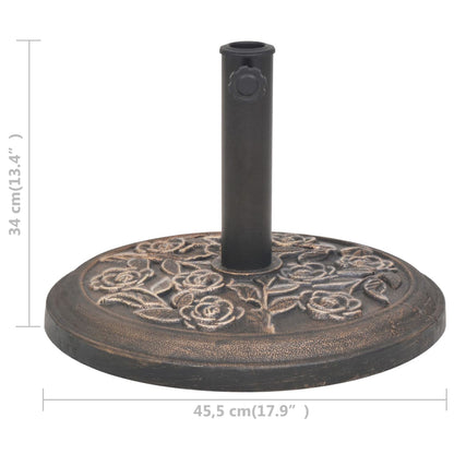 vidaXL Parasol Base Resin Round Bronze 9 kg