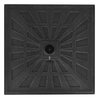 vidaXL Parasol Base Resin Square Black 12 kg
