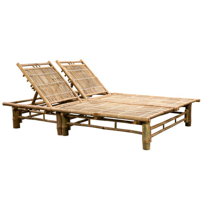 vidaXL Sunlounger | Natural Bamboo | Bamboo | Extra Large
