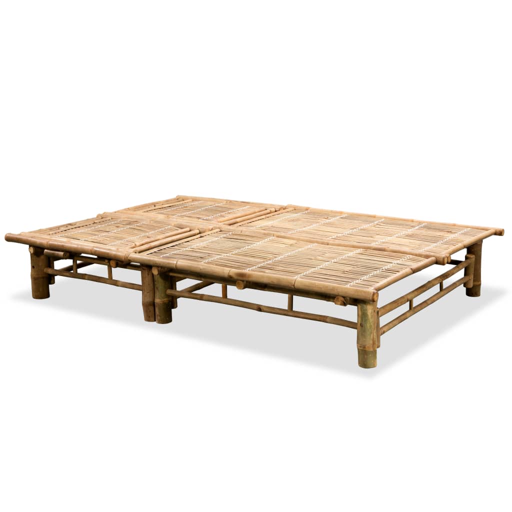 vidaXL Sunlounger | Natural Bamboo | Bamboo | Extra Large