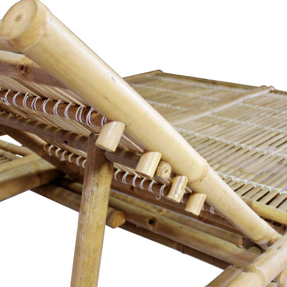 vidaXL Sunlounger | Natural Bamboo | Bamboo | Extra Large