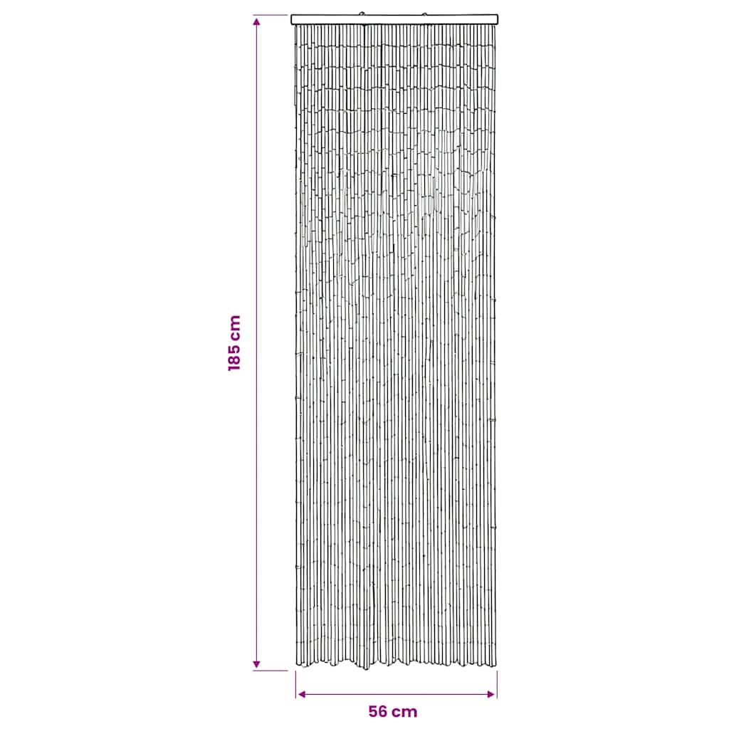 vidaXL Insect Door Curtain Bamboo 56x185 cm