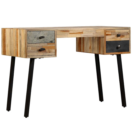 245402 vidaXL Writing Desk Solid Reclaimed Teak 110x50x76 cm