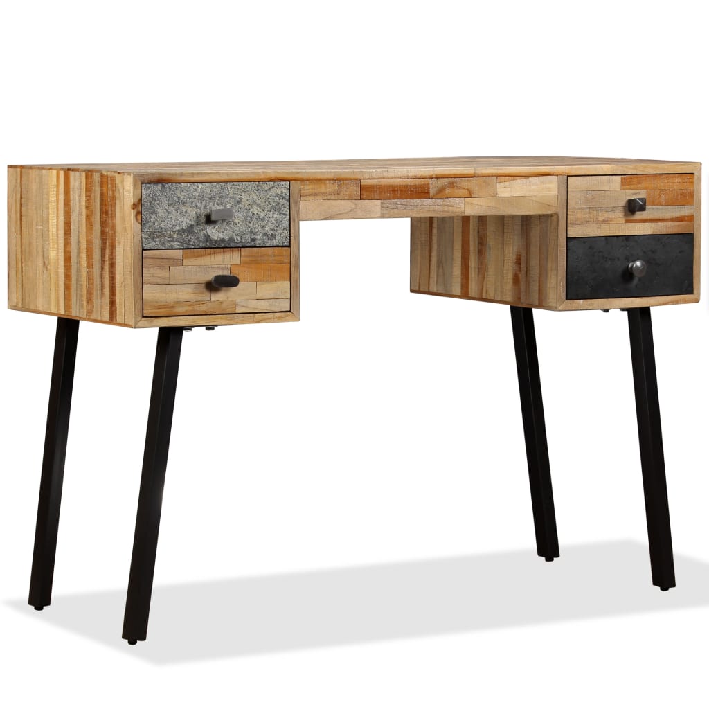 245402 vidaXL Writing Desk Solid Reclaimed Teak 110x50x76 cm