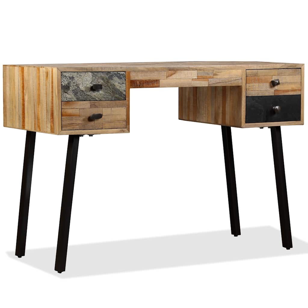 245402 vidaXL Writing Desk Solid Reclaimed Teak 110x50x76 cm