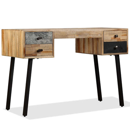 245402 vidaXL Writing Desk Solid Reclaimed Teak 110x50x76 cm