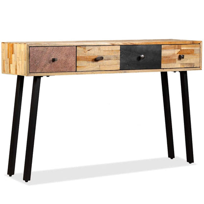 245403 vidaXL Console Table Solid Reclaimed Teak 120x30x76 cm
