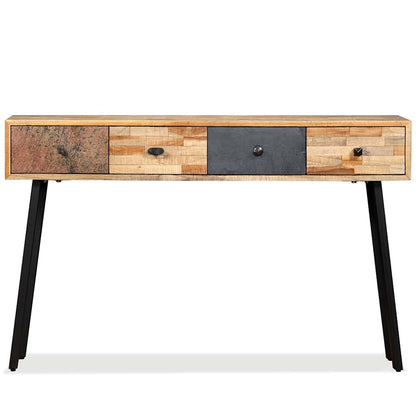 245403 vidaXL Console Table Solid Reclaimed Teak 120x30x76 cm