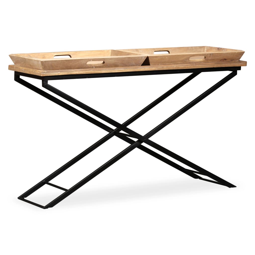 244897 vidaXL Console Table Solid Mango Wood 130x40x80 cm