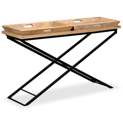 244897 vidaXL Console Table Solid Mango Wood 130x40x80 cm