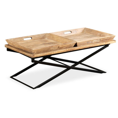 vidaXL Coffee Table Solid Mango Wood 110x55x42 cm