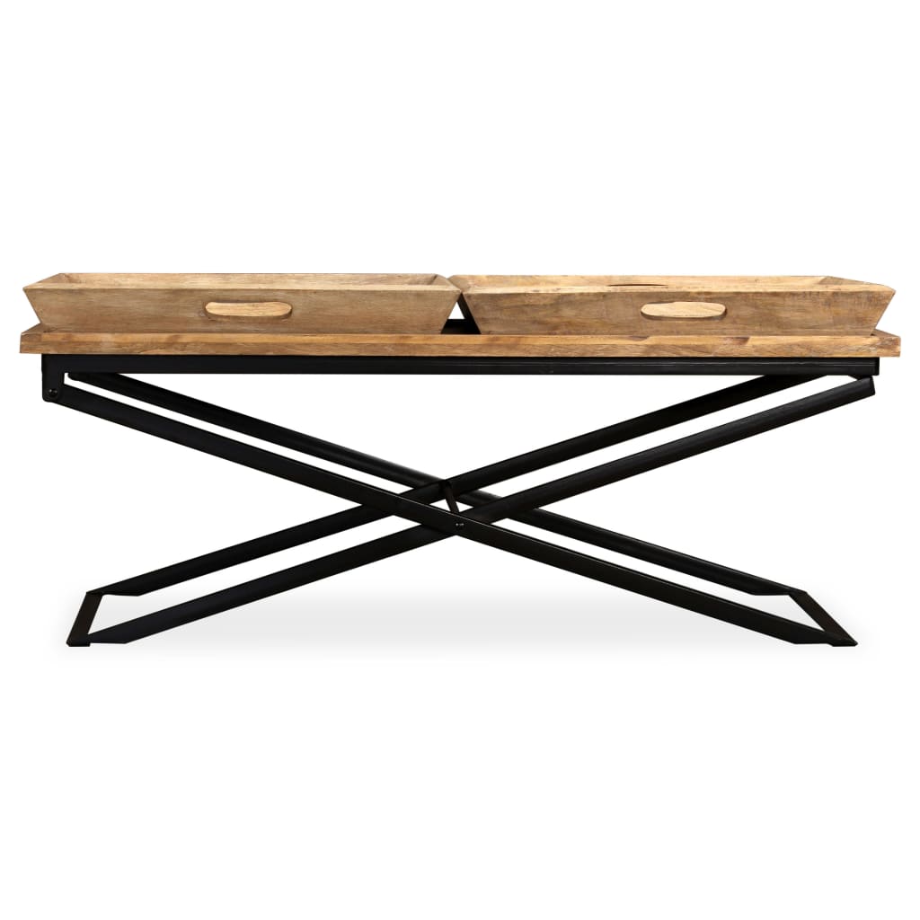 vidaXL Coffee Table Solid Mango Wood 110x55x42 cm