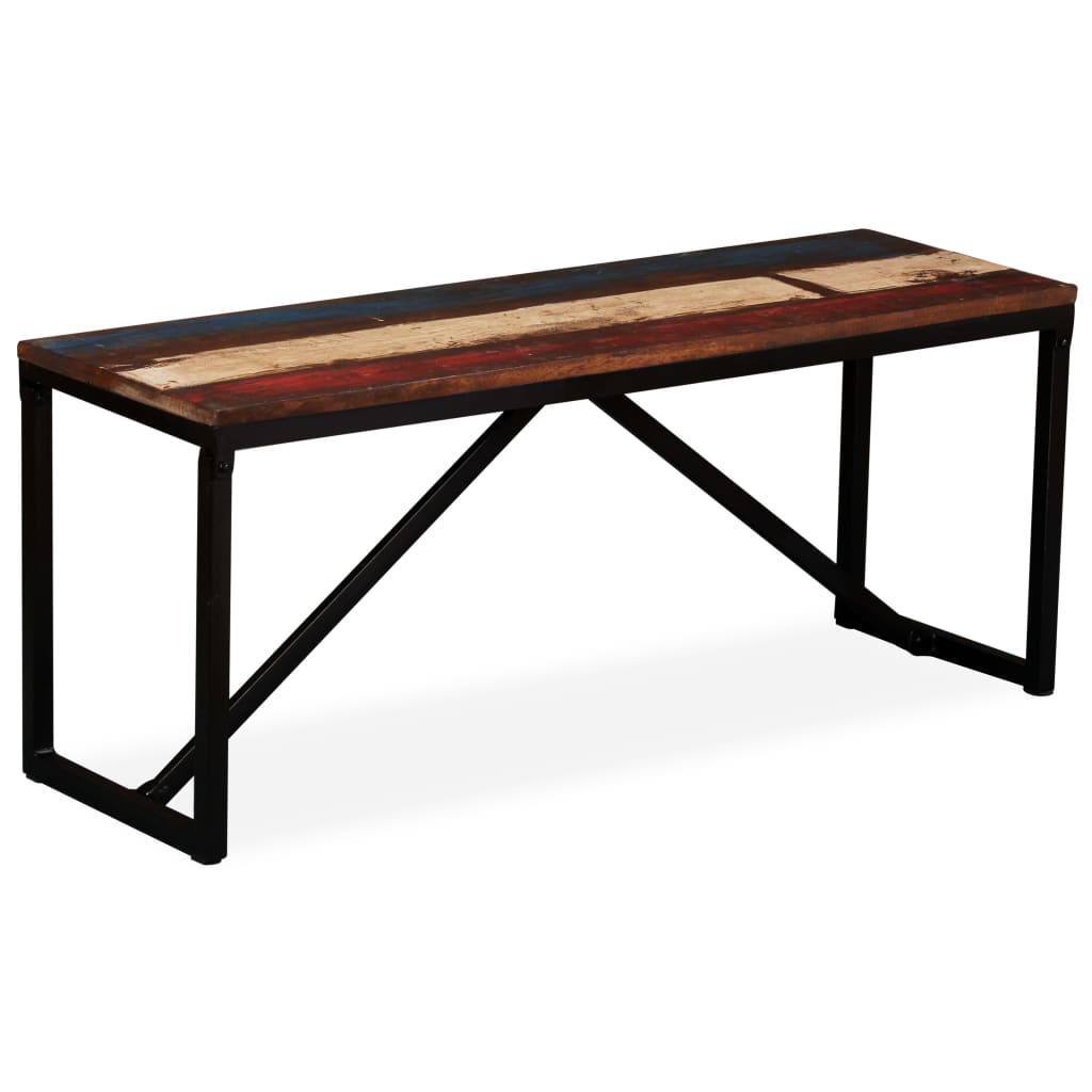 244901 vidaXL Bench Solid Reclaimed Wood 110x35x45 cm
