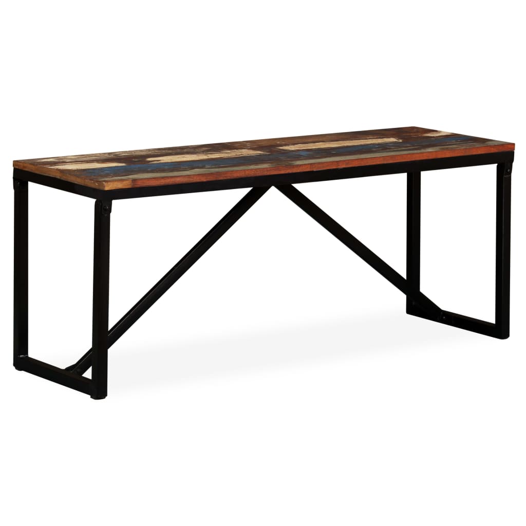 244901 vidaXL Bench Solid Reclaimed Wood 110x35x45 cm
