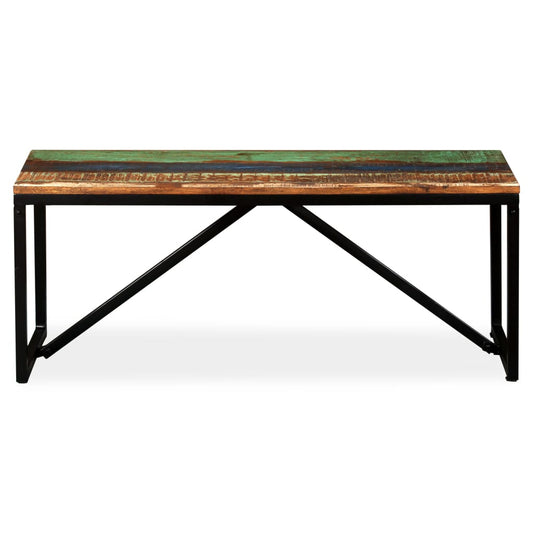 244901 vidaXL Bench Solid Reclaimed Wood 110x35x45 cm