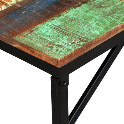 vidaXL Bench | Multicolour | Solid reclaimed wood, steel | 110x35x45 cm
