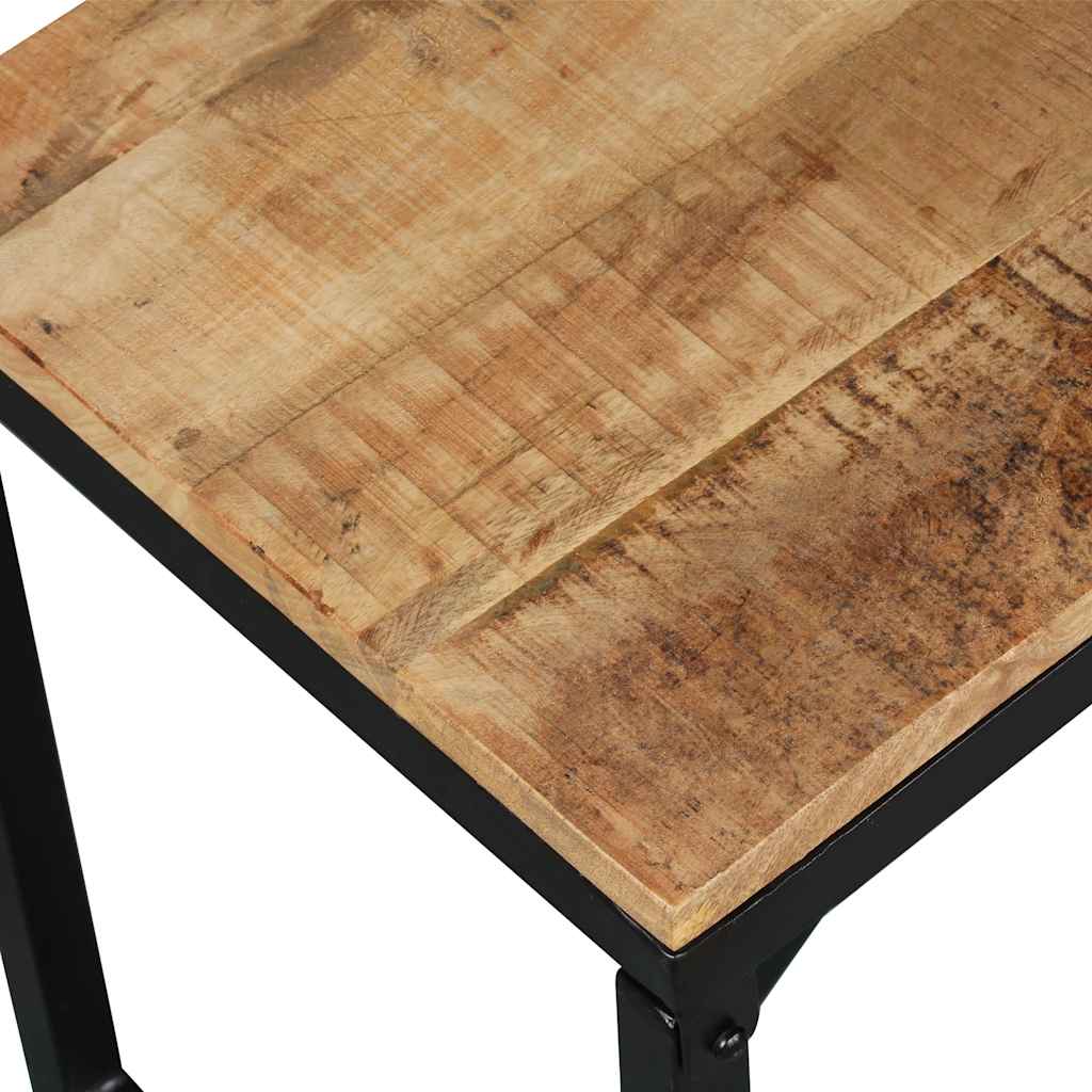 vidaXL Bench | Wood with Black Legs | Solid Mango Wood, Steel | Medium | Durable