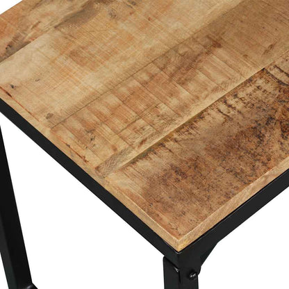 vidaXL Bench | Wood with Black Legs | Solid Mango Wood, Steel | Medium | Durable