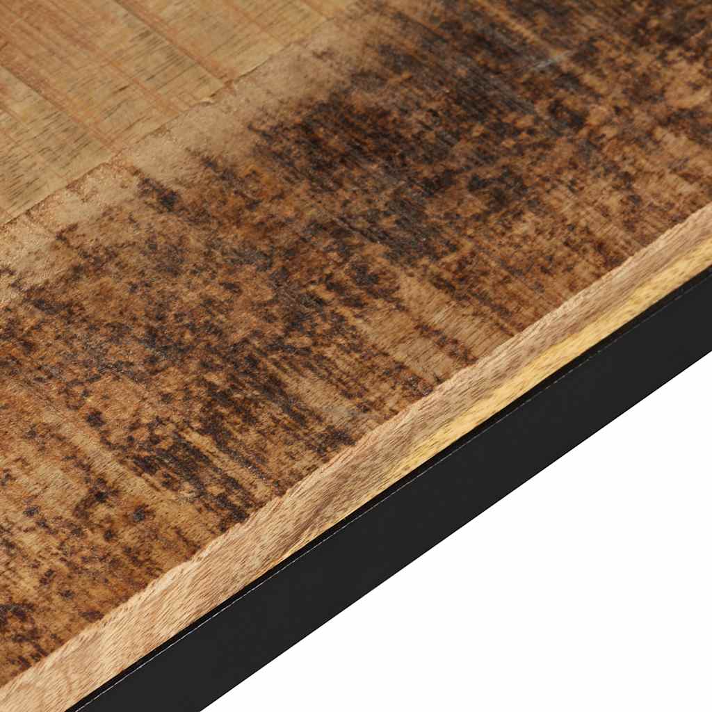 vidaXL Bench | Wood with Black Legs | Solid Mango Wood, Steel | Medium | Durable