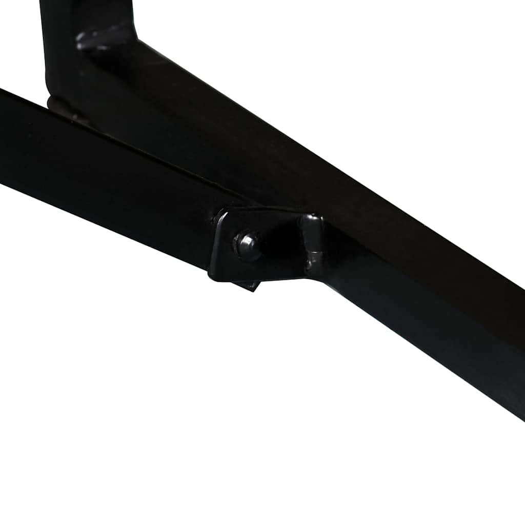 vidaXL Bench | Wood with Black Legs | Solid Mango Wood, Steel | Medium | Durable