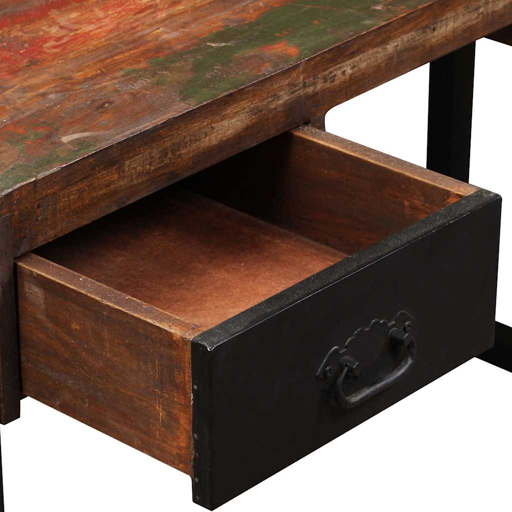 244905 vidaXL Desk with 2 Drawers Solid Reclaimed Wood 120x50x76 cm
