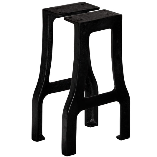vidaXL Bench Leg | Set of 2 | Black | Cast iron | Medium | Durable | Bench Legs