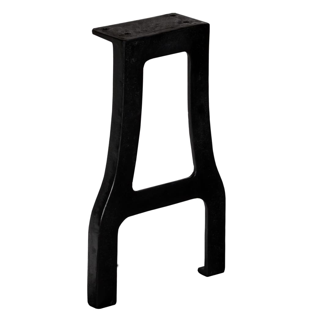 vidaXL Bench Leg | Set of 2 | Black | Cast iron | Medium | Durable | Bench Legs
