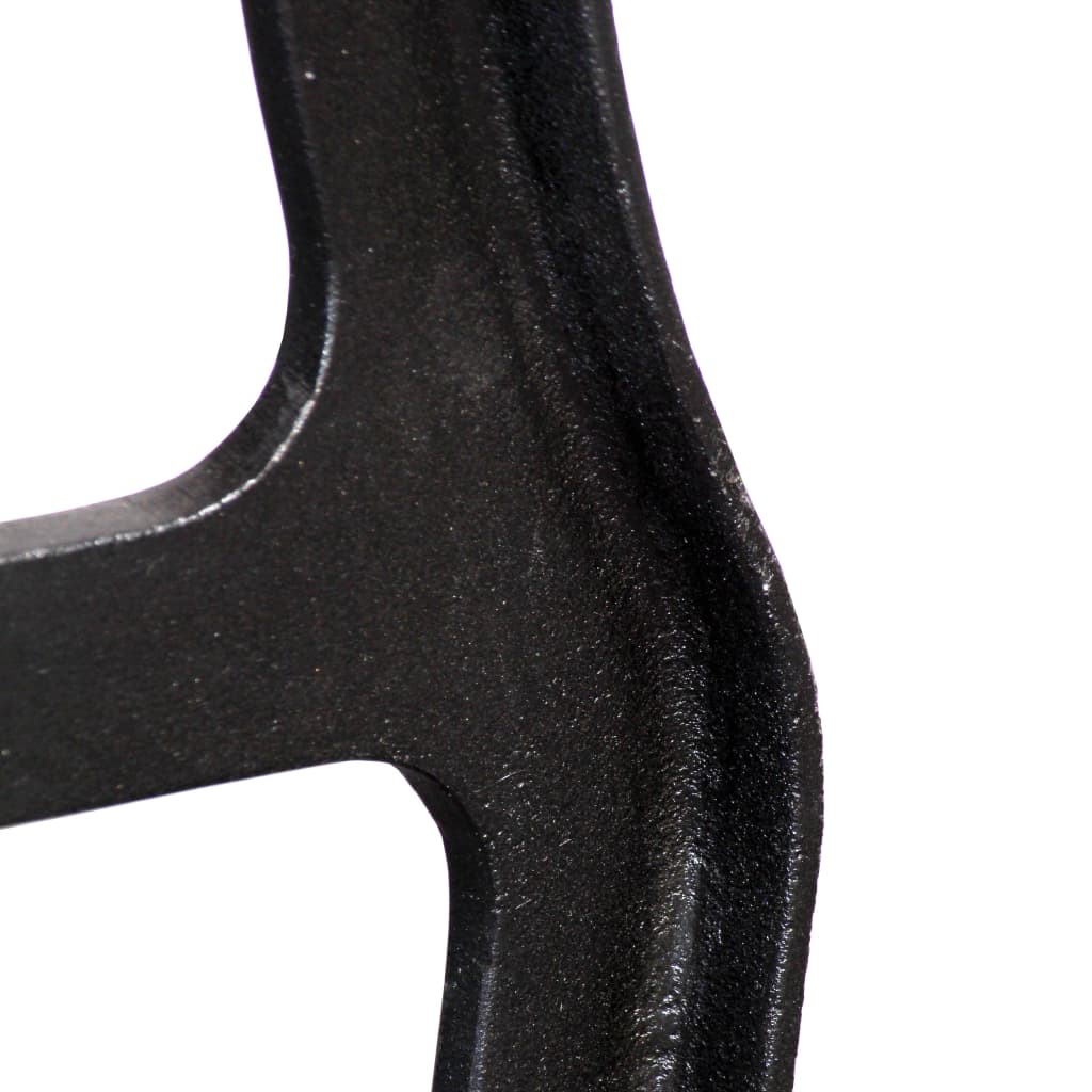 vidaXL Bench Leg | Set of 2 | Black | Cast iron | Medium | Durable | Bench Legs