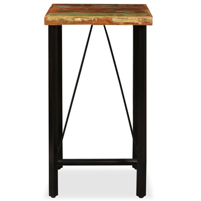 vidaXL Bar Table Solid Reclaimed Wood 60x60x107 cm
