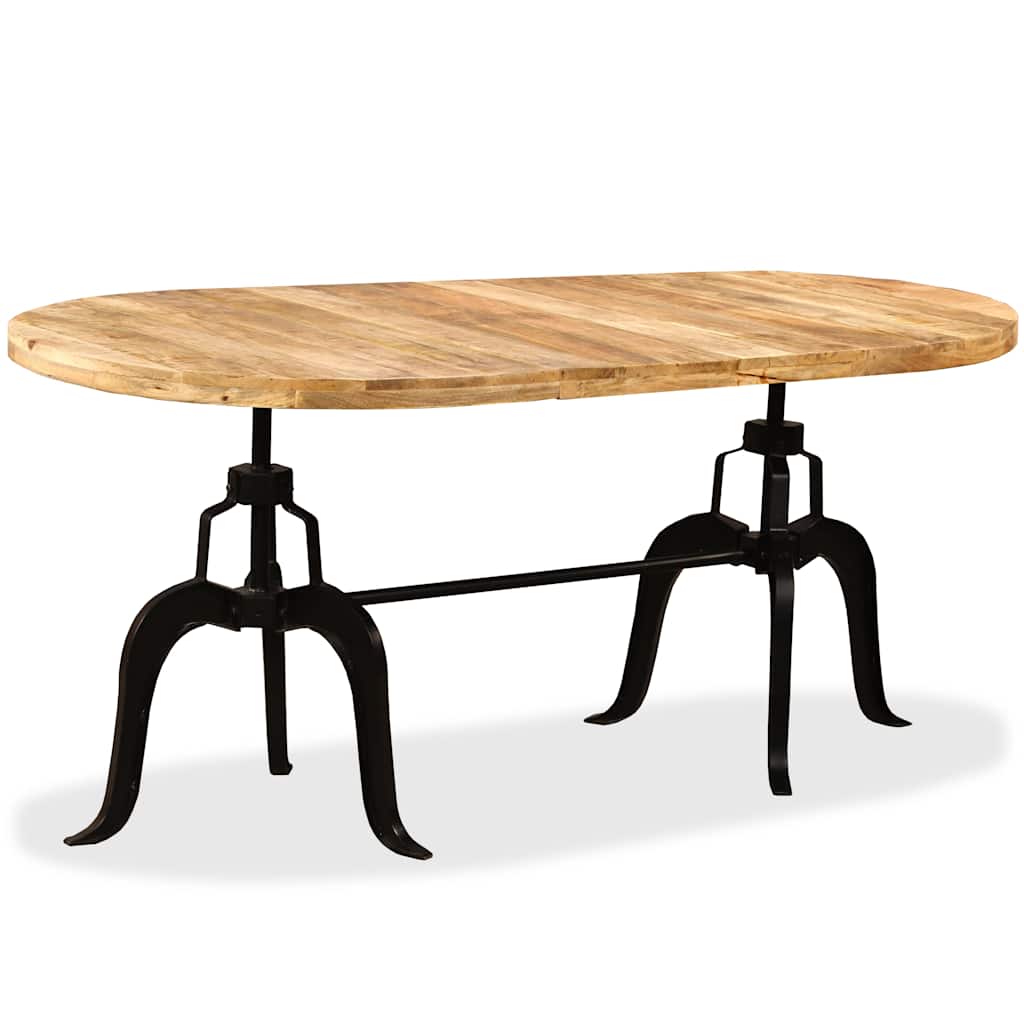 244799 vidaXL Dining Table Solid Mango Wood and Steel 180 cm