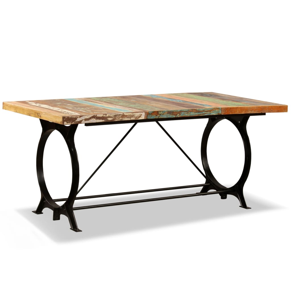 244800 vidaXL Dining Table Solid Reclaimed Wood 180 cm